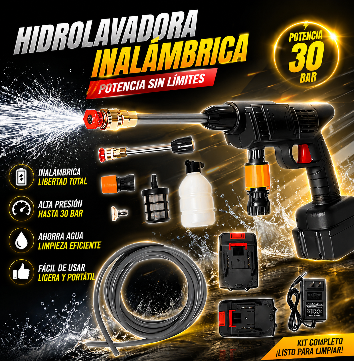Hidrolavadora Inalambrica TurboWash Pro